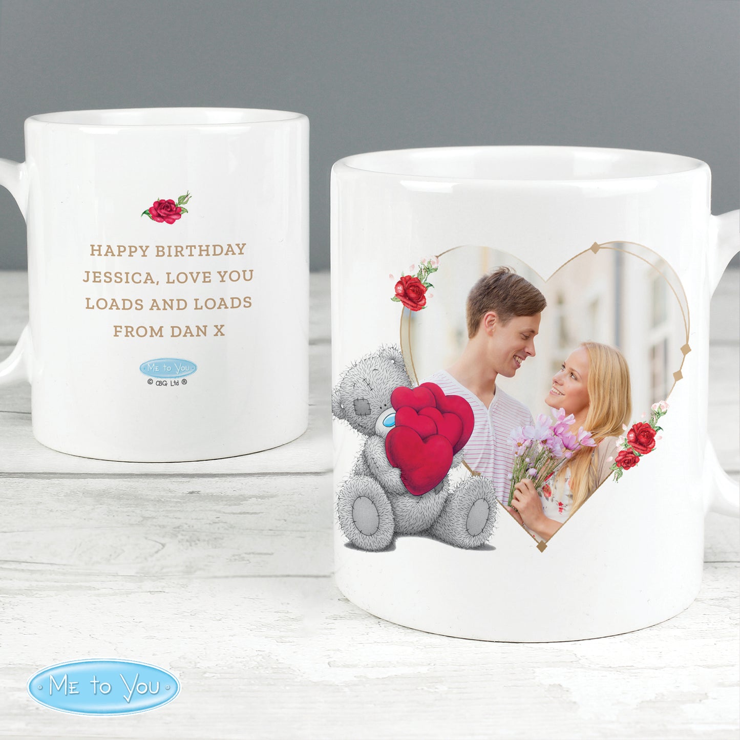 Personalised Me To You Valentines Photo Upload Mug