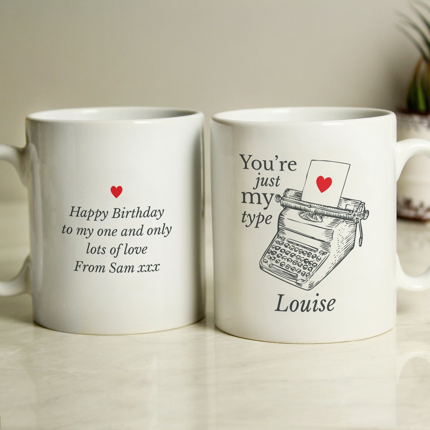 Personalised Just My Type Valentines Mug