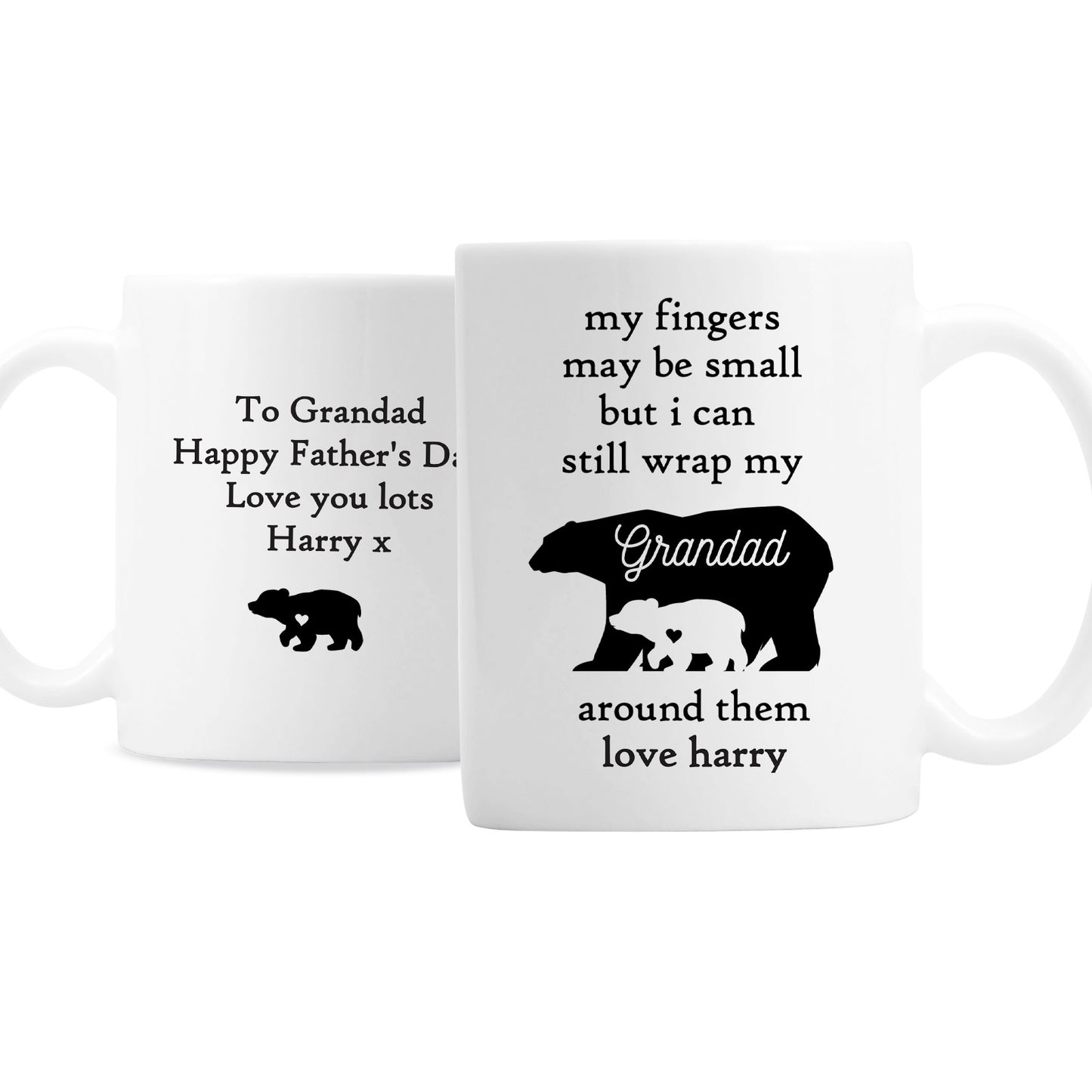 Personalised My Fingers May Be Small Bears Mug