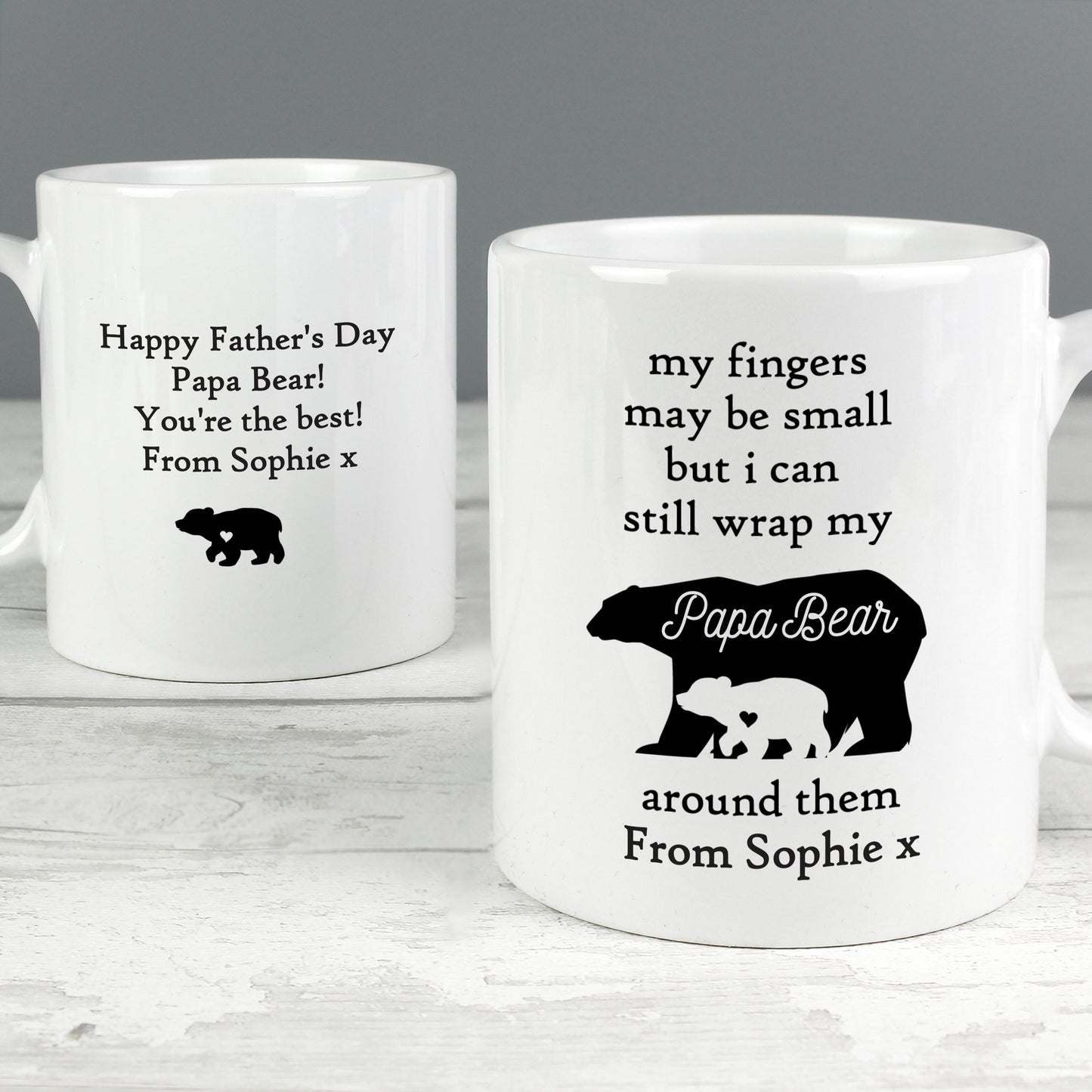 Personalised My Fingers May Be Small Bears Mug