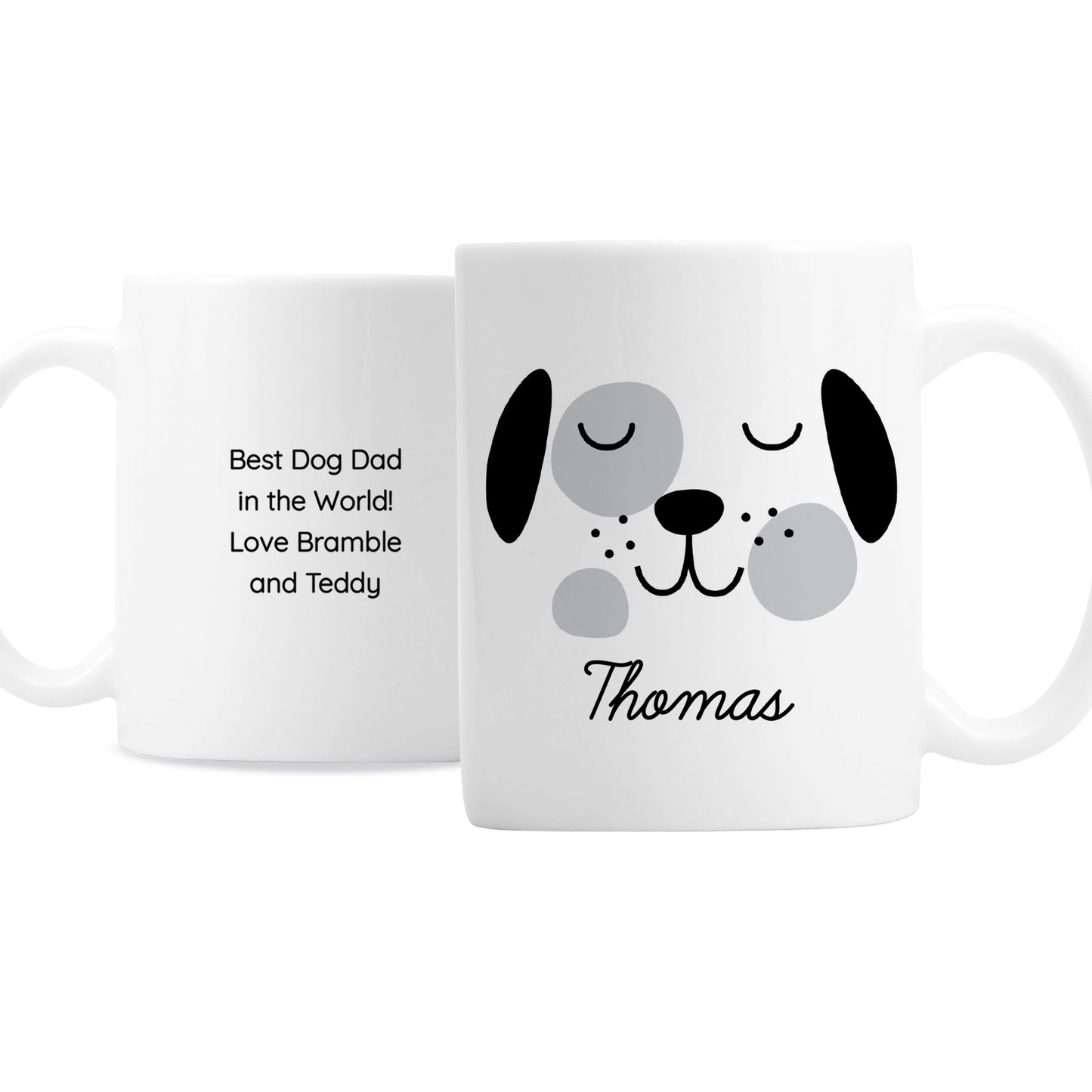 Personalised Cute Dog Face Mug