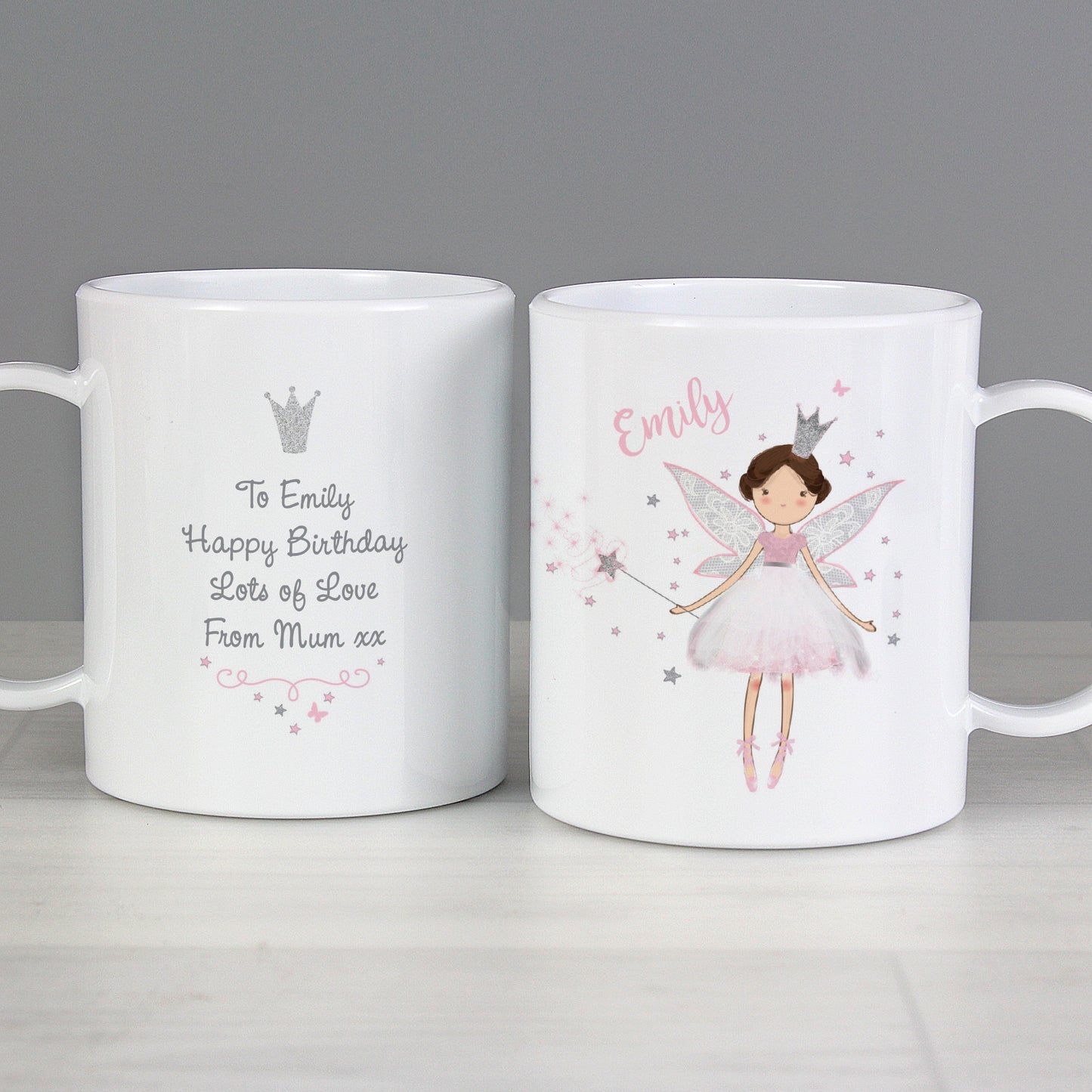 Personalised Fairy Princess Plastic Mug