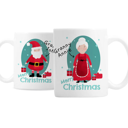 Personalised Mr & Mrs Claus Mug Set