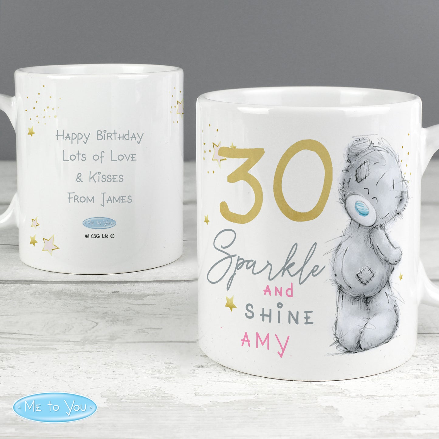 Personalised Me To You Sparkle & Shine Birthday Mug