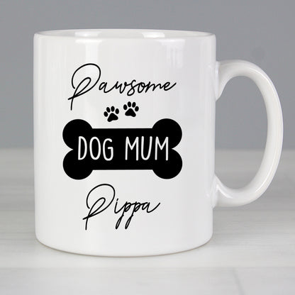 Personalised Pawsome Dog Mum Mug