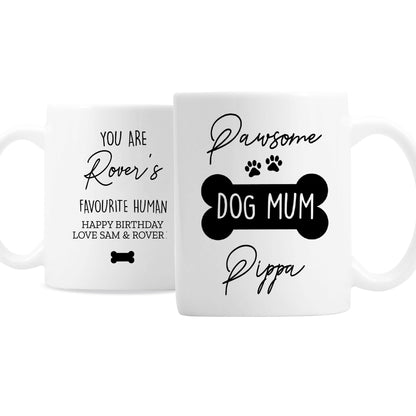 Personalised Pawsome Dog Mum Mug