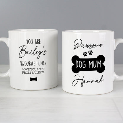 Personalised Pawsome Dog Mum Mug