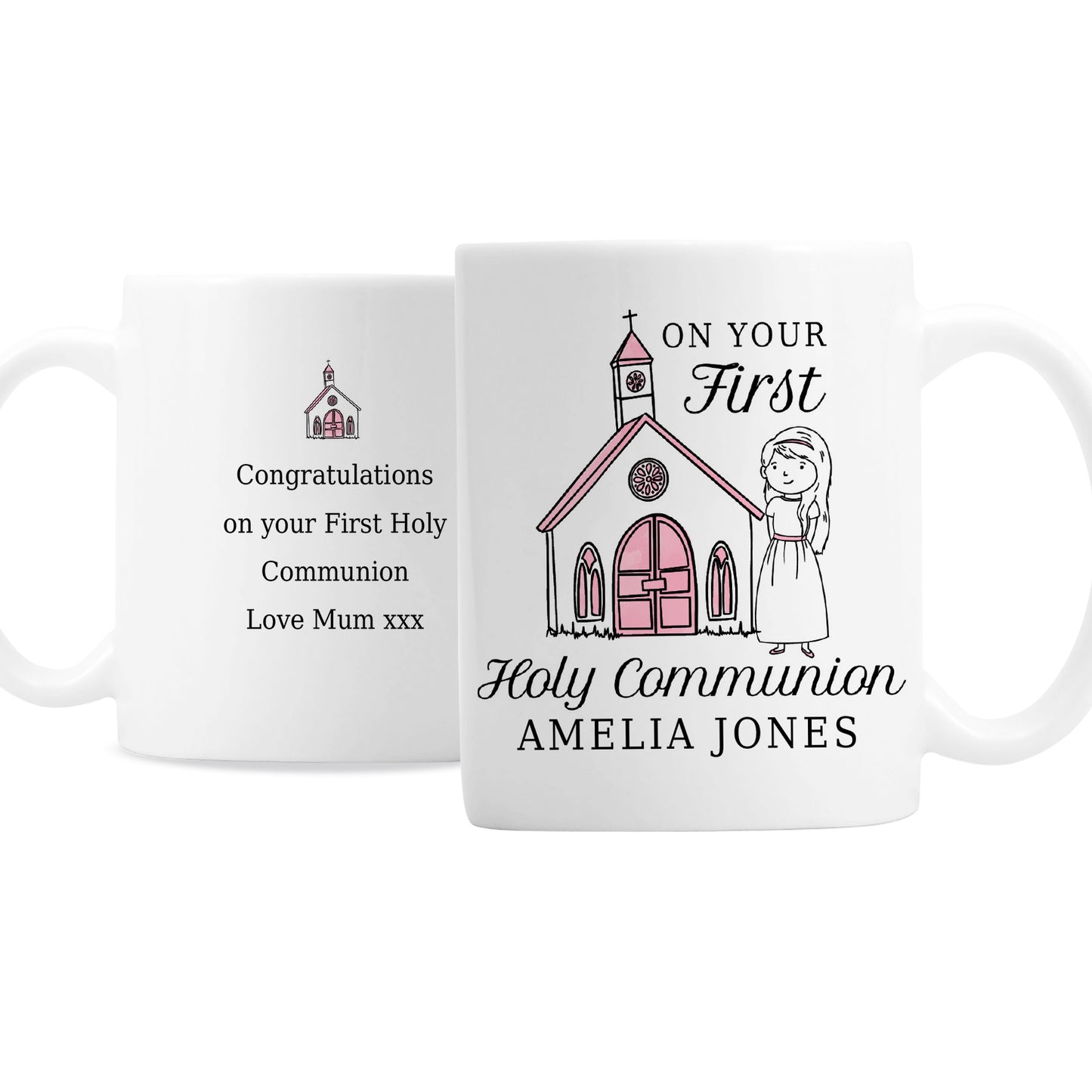 Personalised Girls First Holy Communion Mug