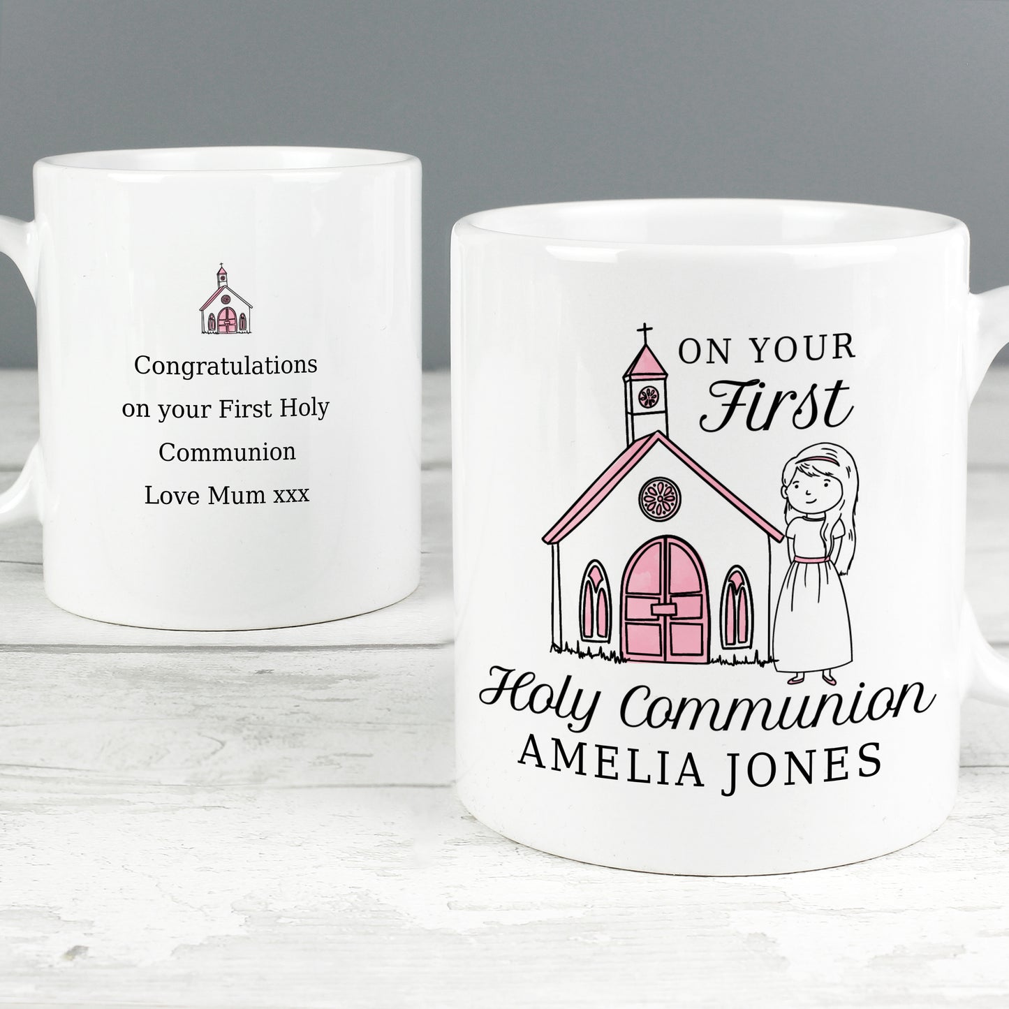 Personalised Girls First Holy Communion Mug