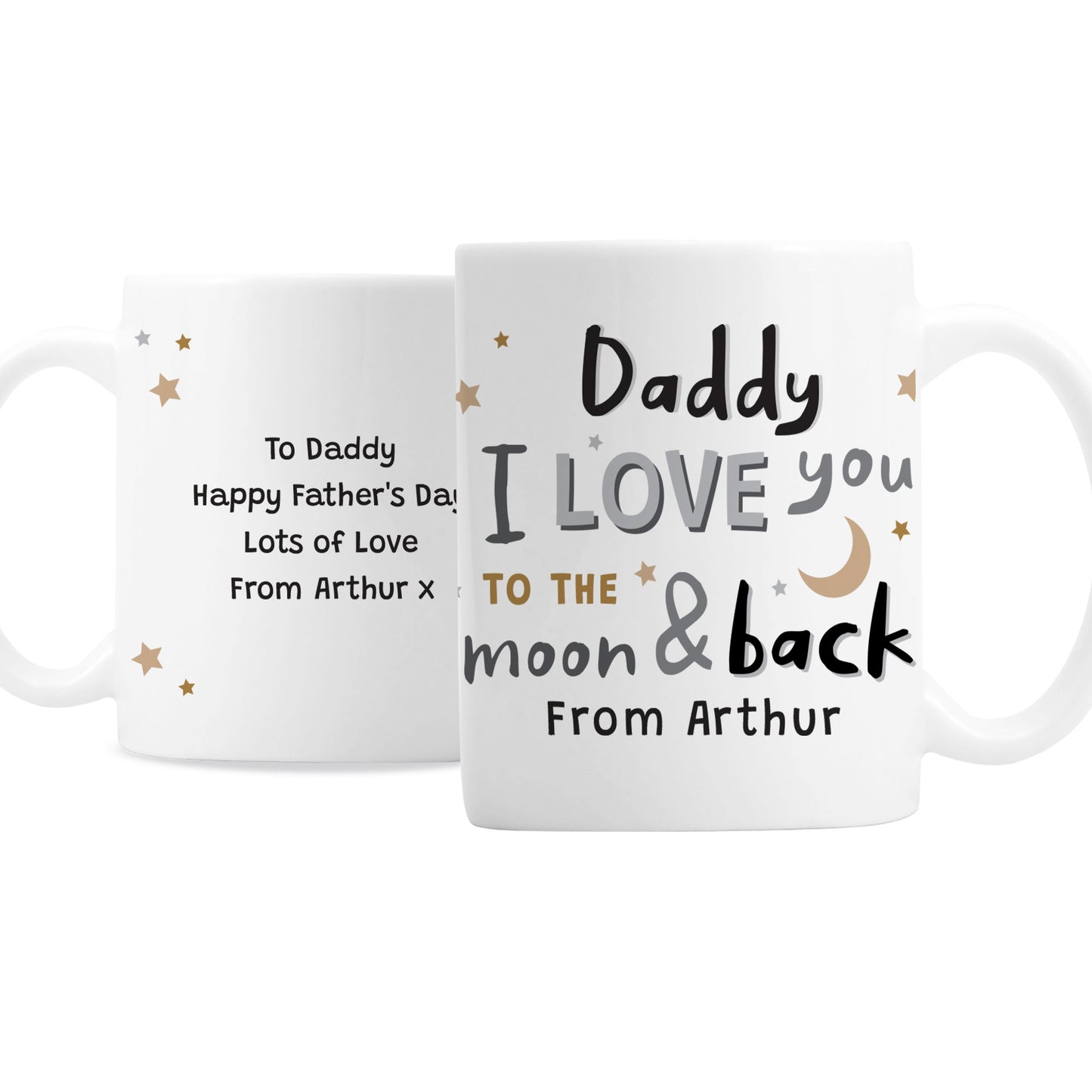 Personalised To the Moon and Back Mug