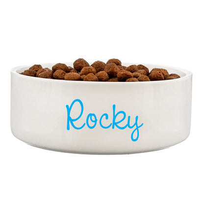 Personalised Blue Name 14cm Medium Pet Bowl