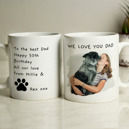 Personalised Free Text Pet Photo Upload Mug