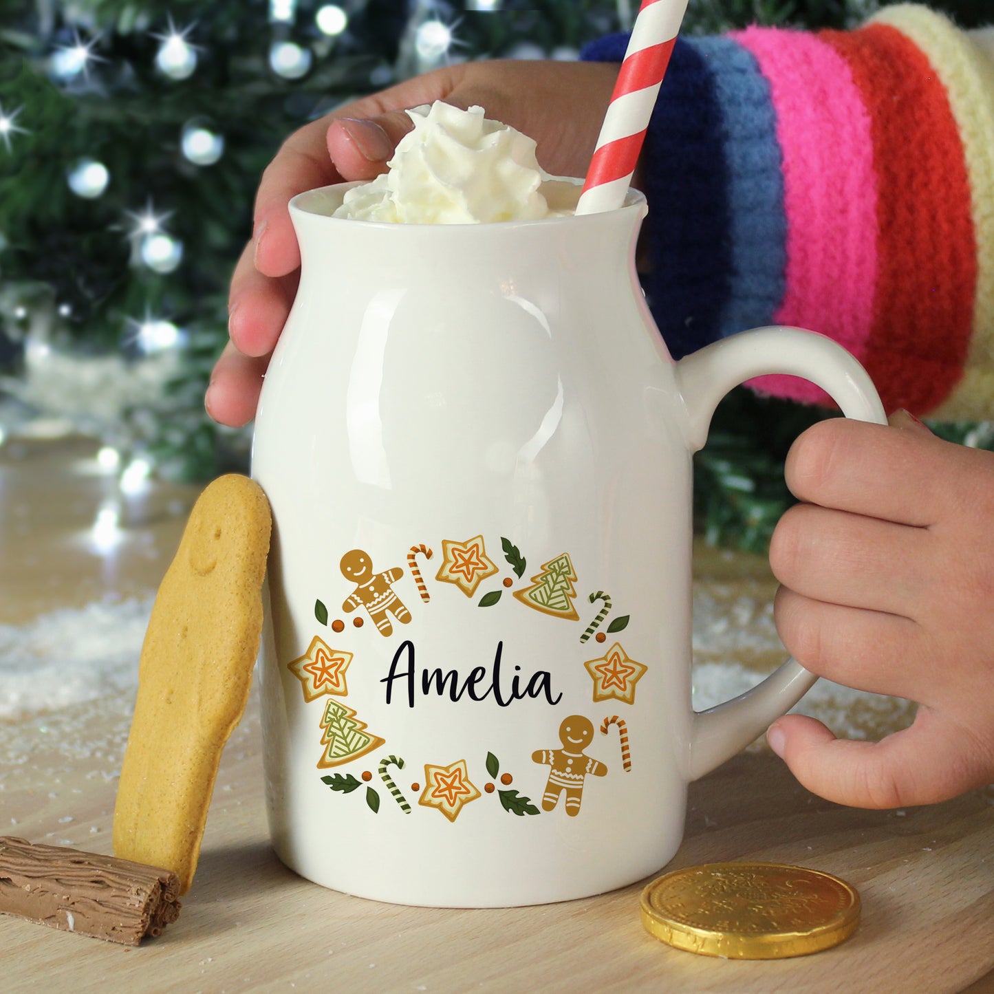 Personalised Christmas Milk Jug