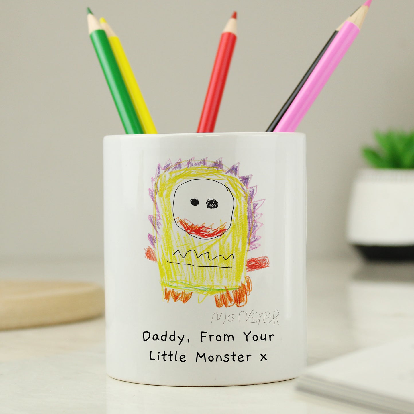 Personalised Childrens Drawing Photo Storage Pot