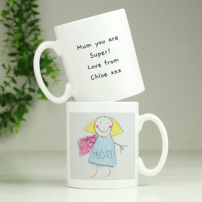 Personalised Childrens Drawing Photo Upload Mug