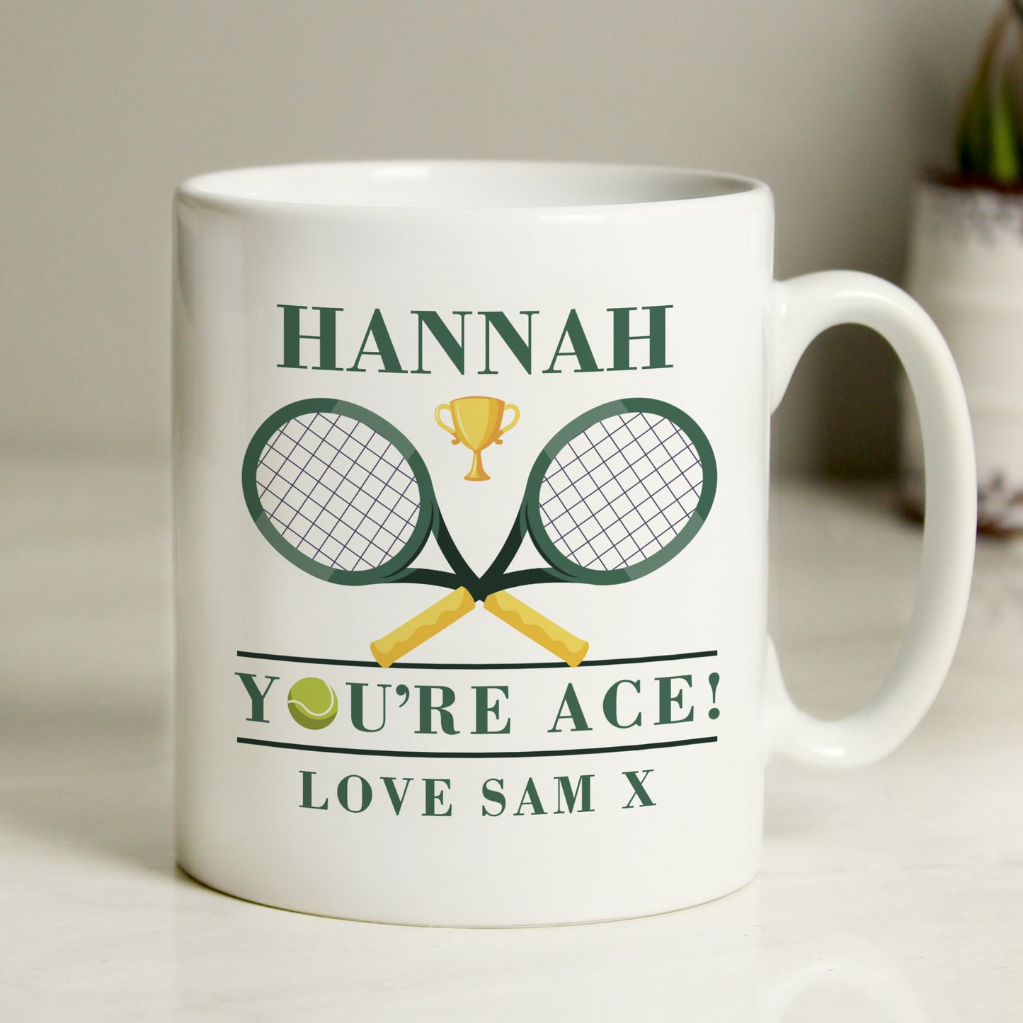 Personalised Tennis Mug