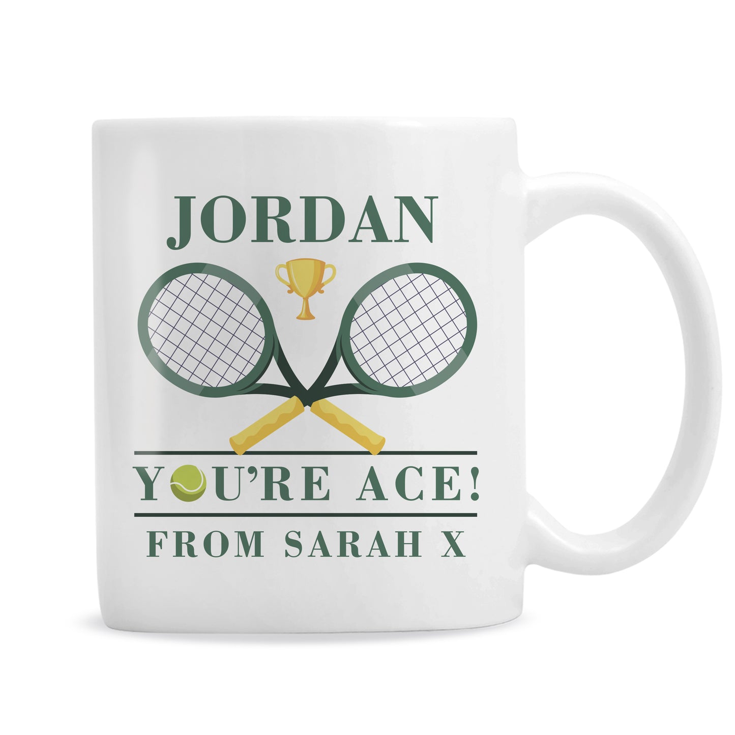 Personalised Tennis Mug