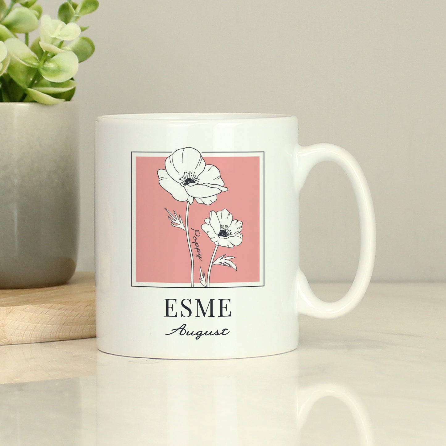 Personalised Birth Flower Mug