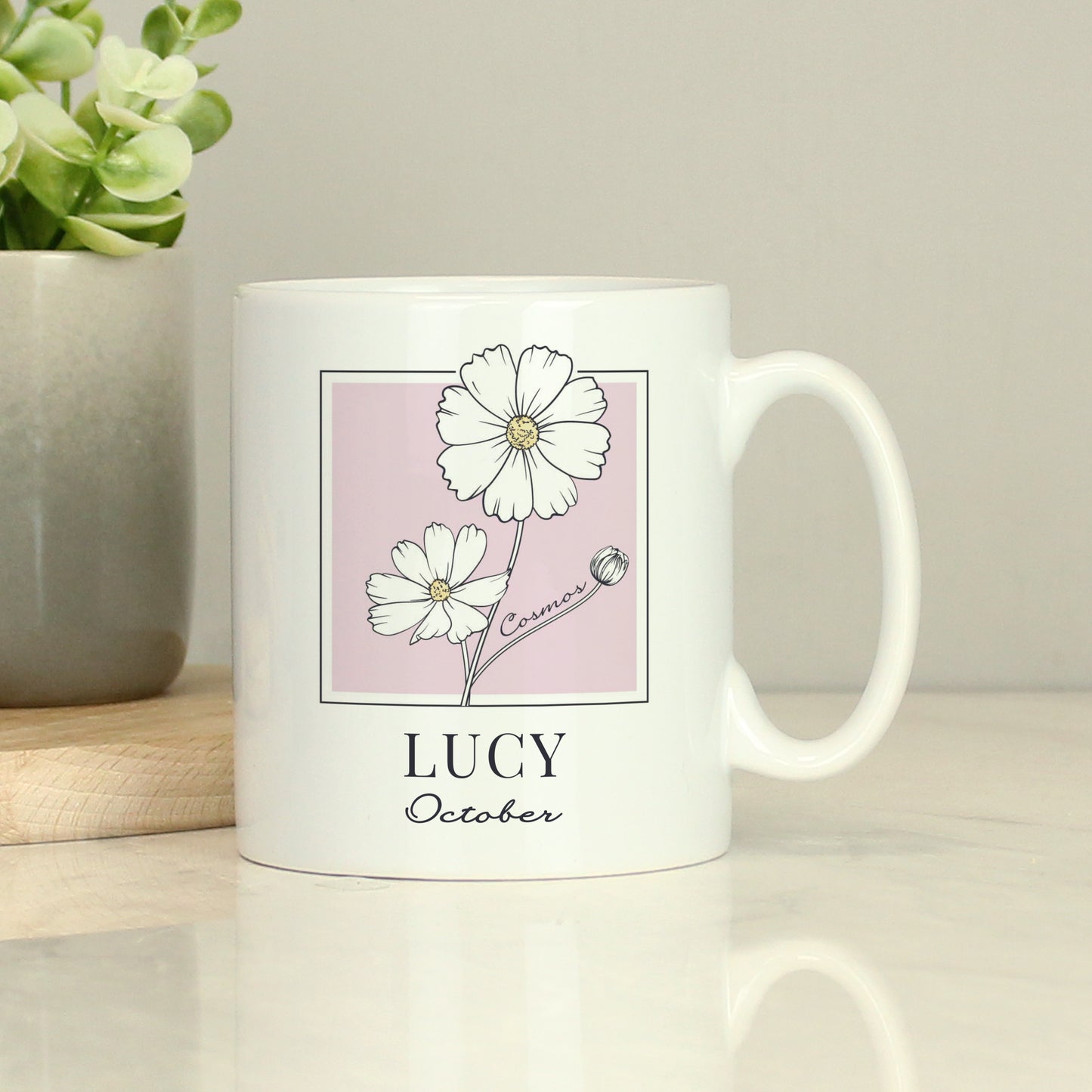 Personalised Birth Flower Mug