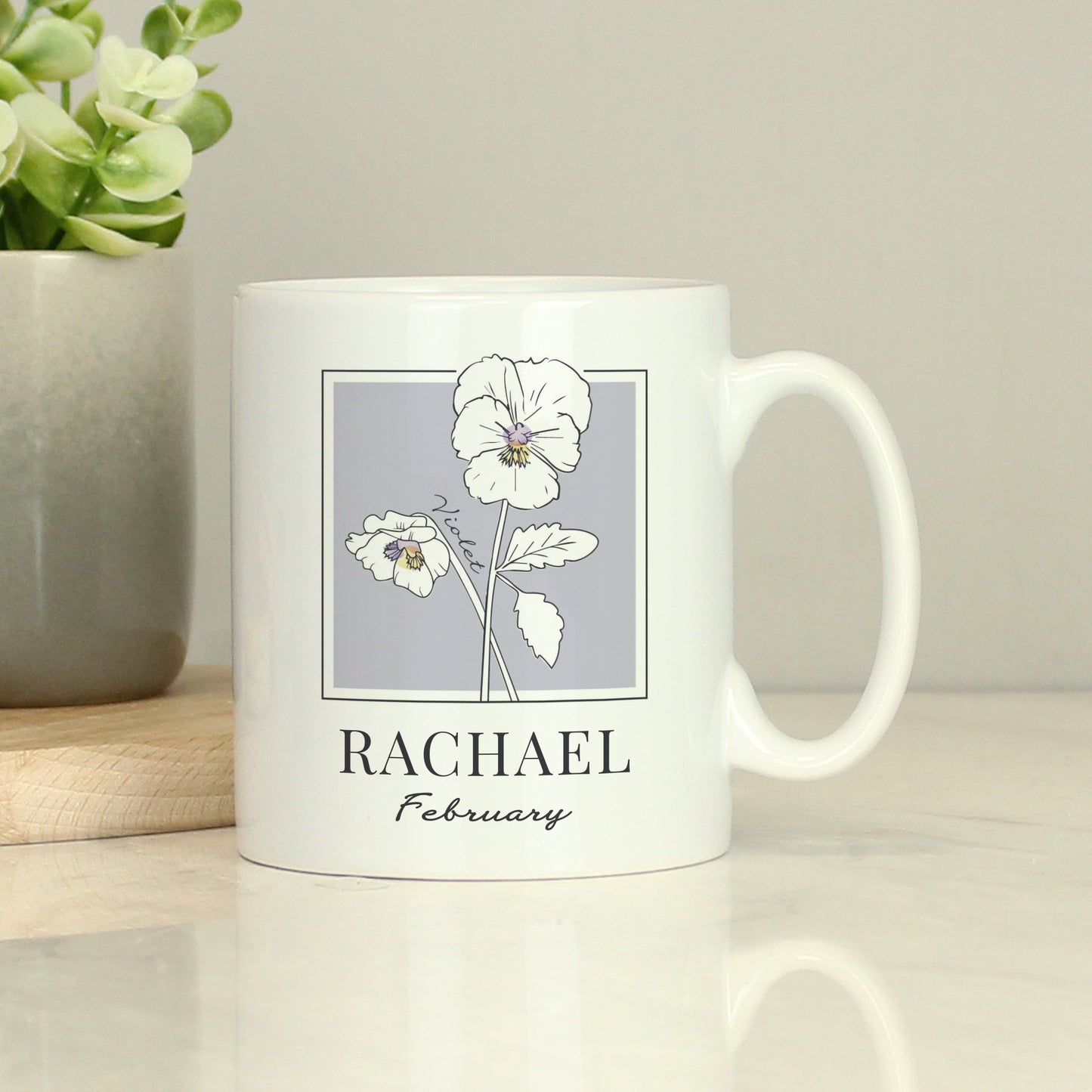 Personalised Birth Flower Mug