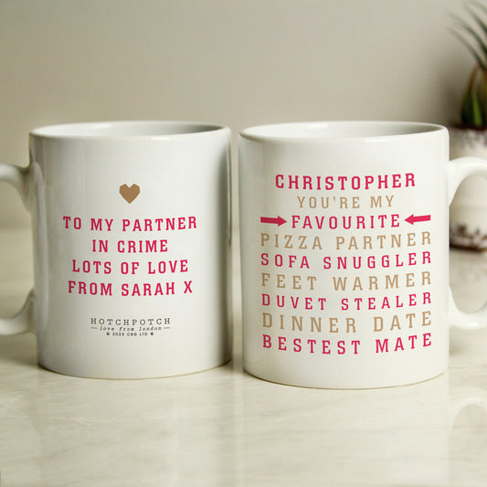Personalised Hotchpotch My Favourite Mug