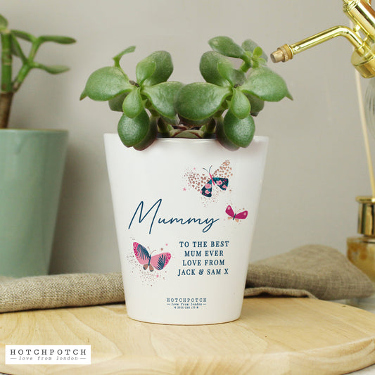 Personalised Hotchpotch Butterfly Plant Pot