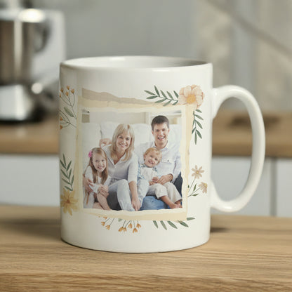 Personalised Wild Flowers Photo Upload Mug