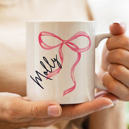 Personalised Bow Mug