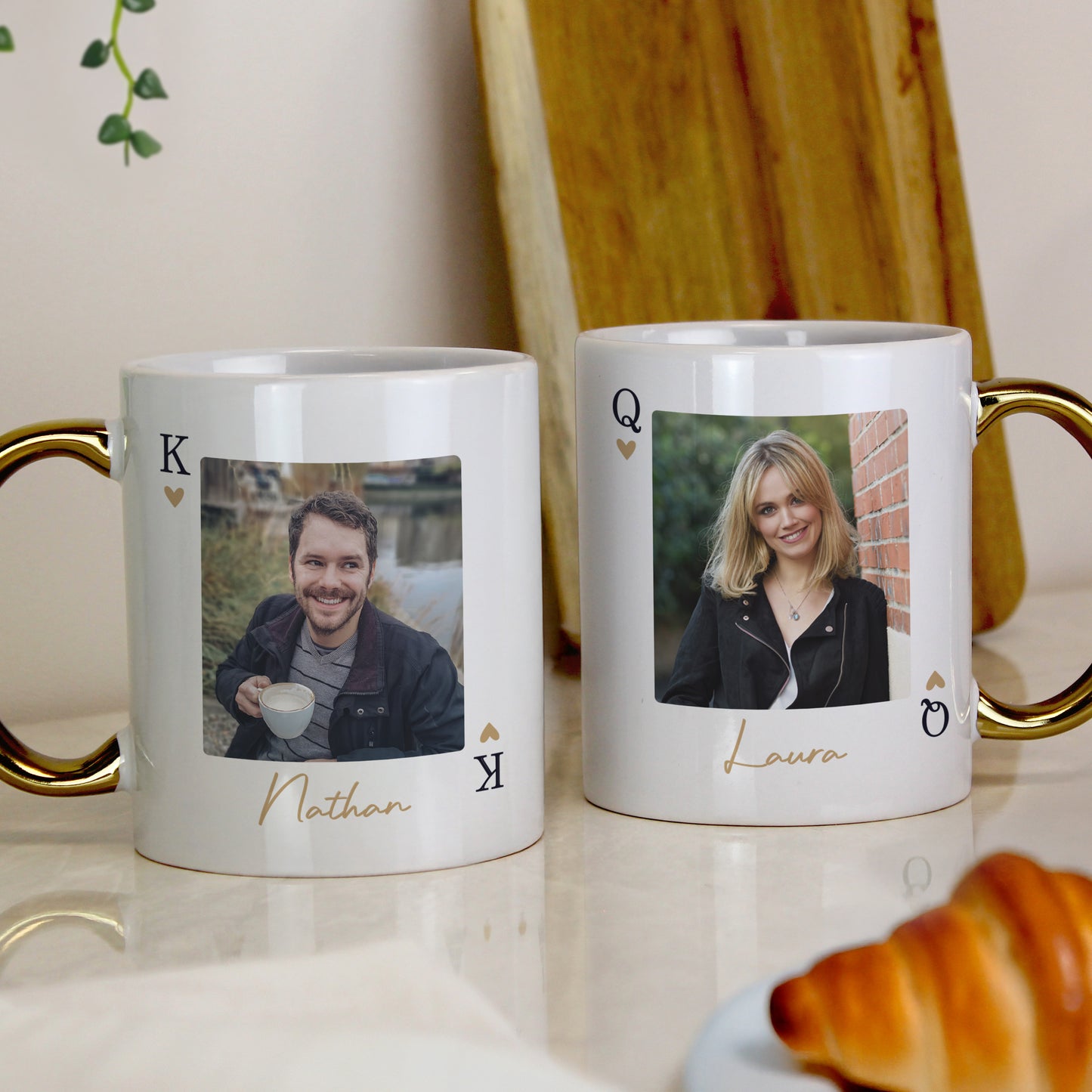 Personalised Photo Upload King Gold Handle Mug