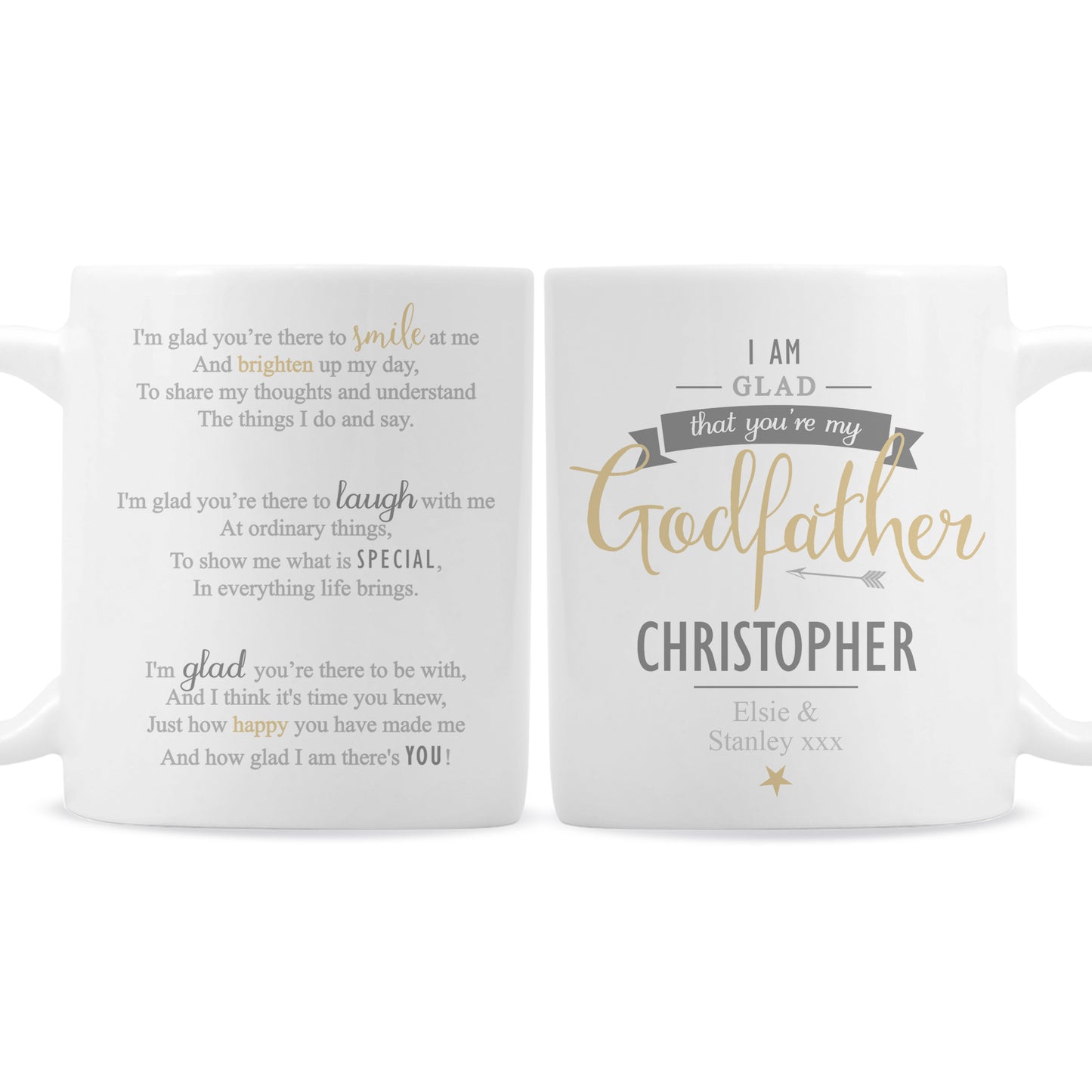 Personalised I Am Glad... Godfather Mug