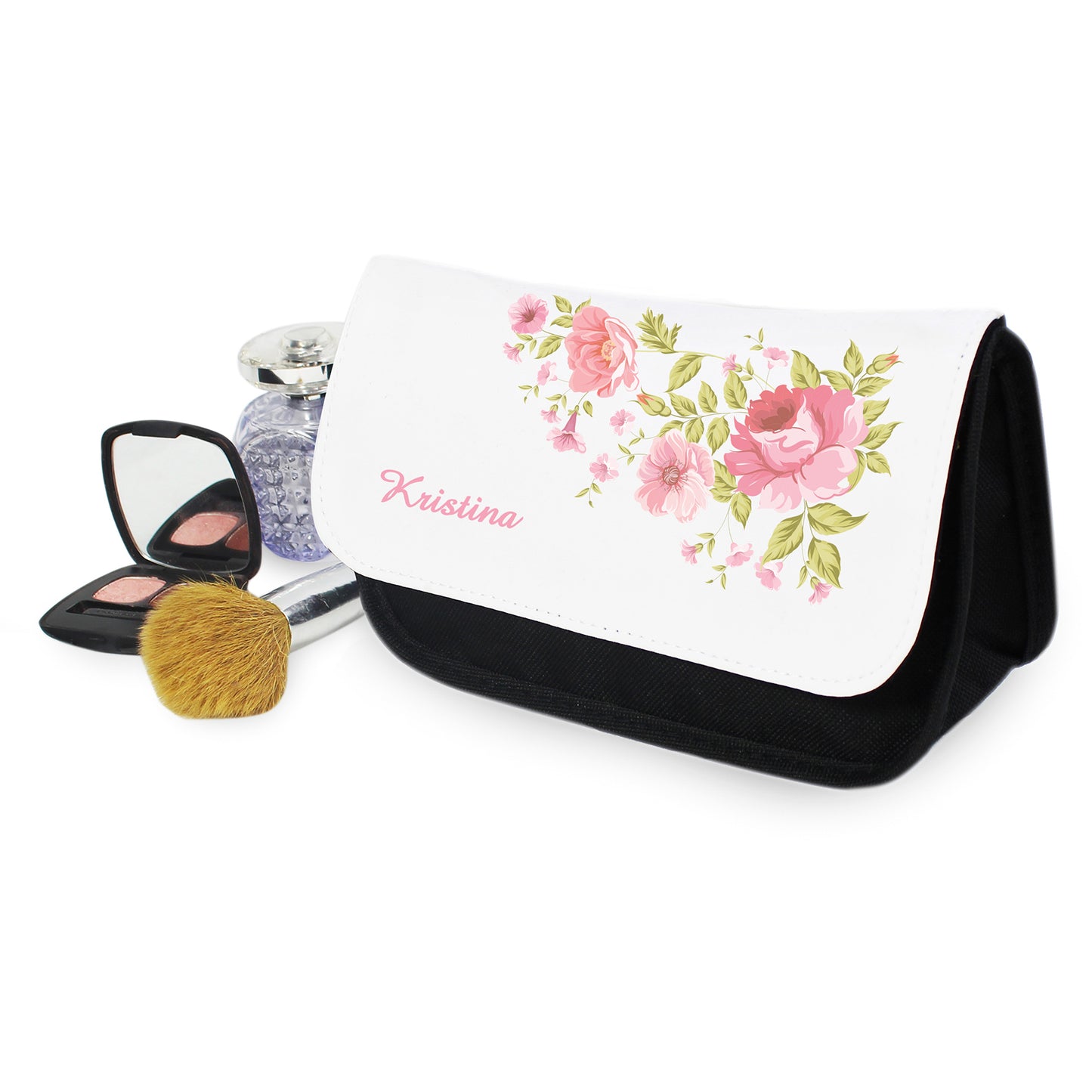 Personalised Pretty Rose Make Up Bag