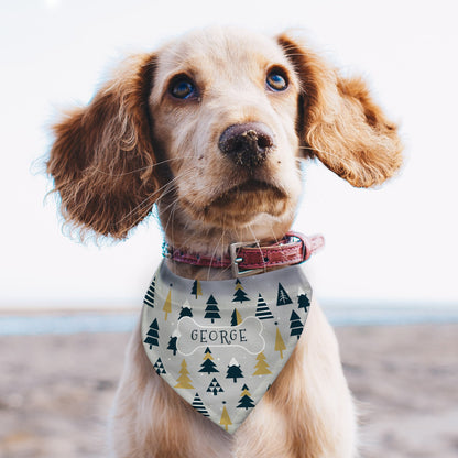 Personalised Christmas Tree Dog Bandana