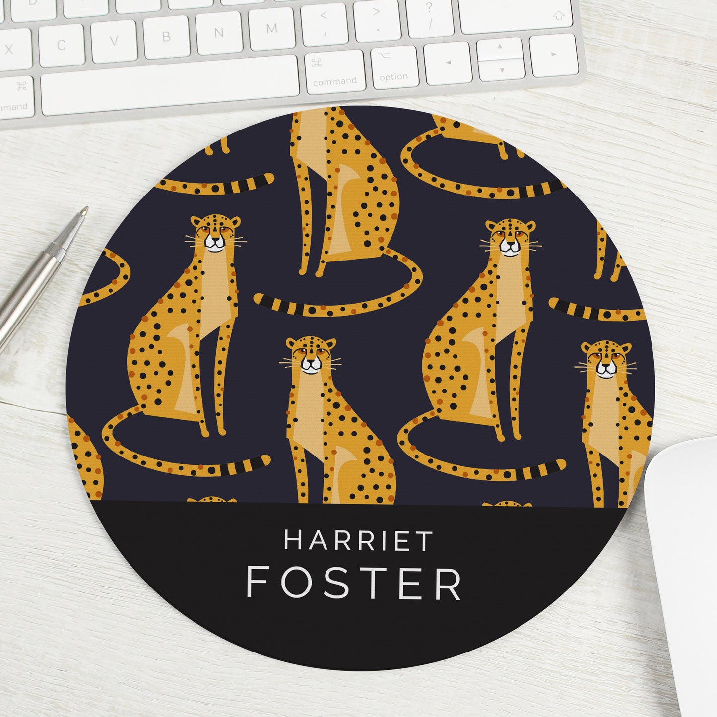 Personalised Leopard Mouse Mat