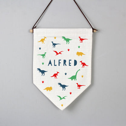 Personalised Dinosaur Hanging Banner