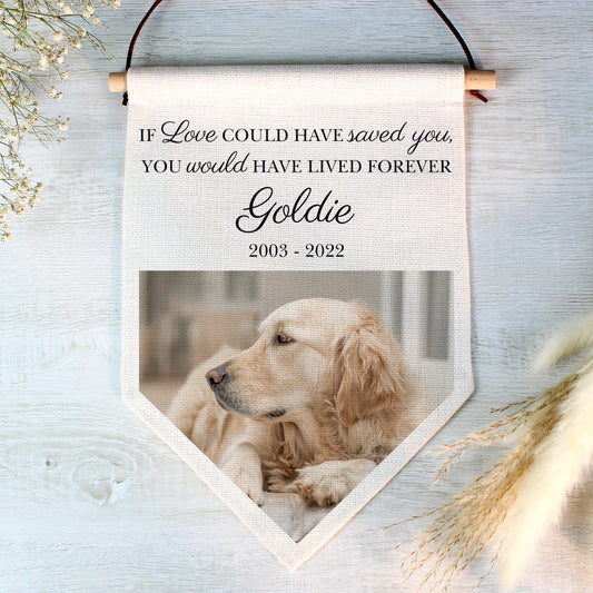 Personalised Photo Upload Pet Memorial Hanging Banner