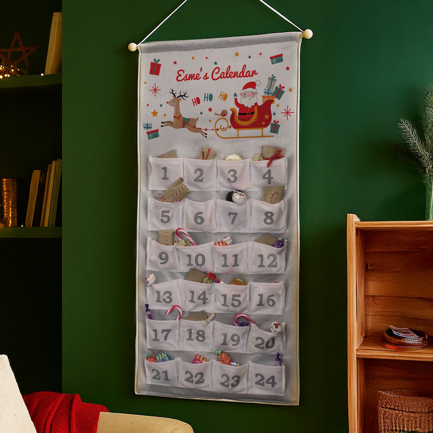Personalised Santa Sleigh Advent Calendar