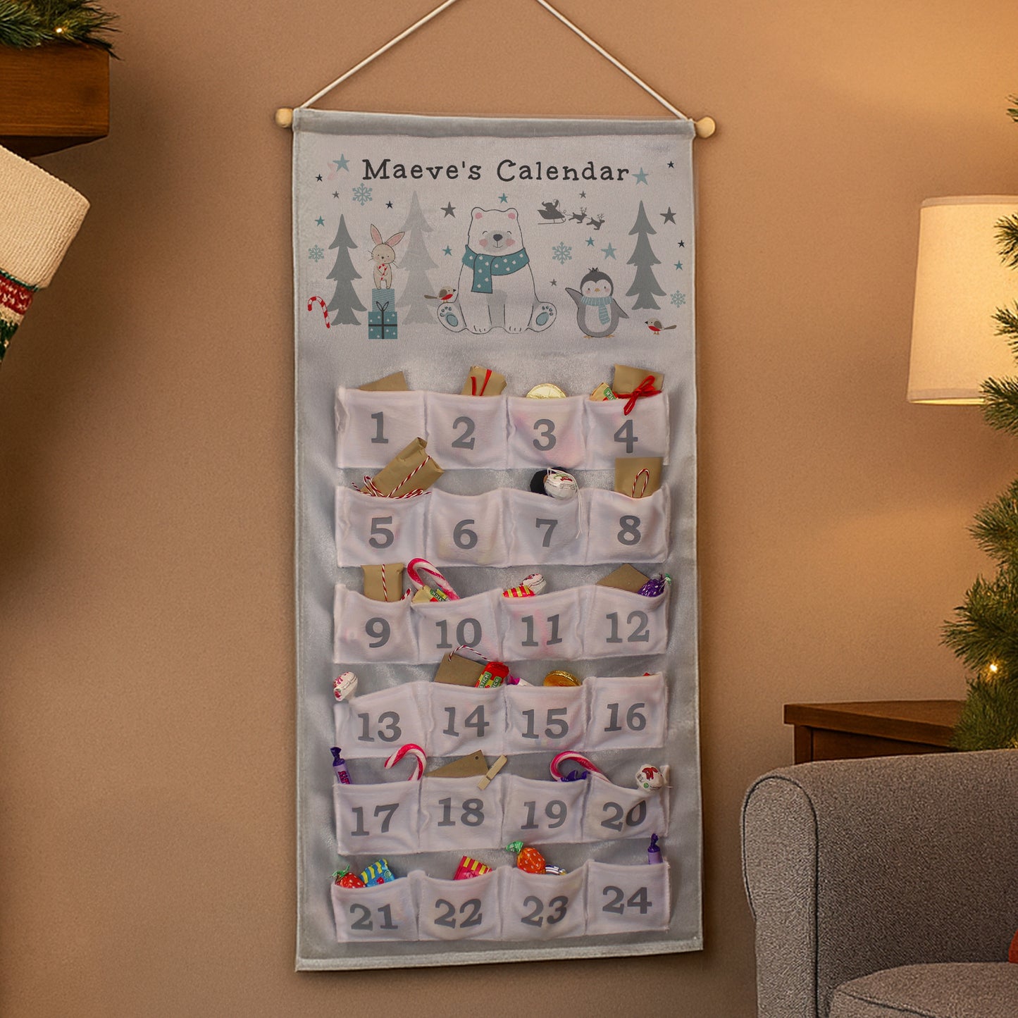 Personalised Polar Bear Advent Calendar