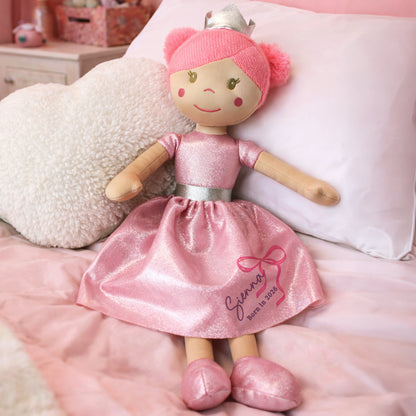 Personalised Bow Princess Rag Doll