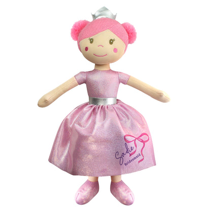 Personalised Bow Princess Rag Doll