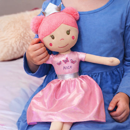 Personalised Butterfly Princess Rag Doll