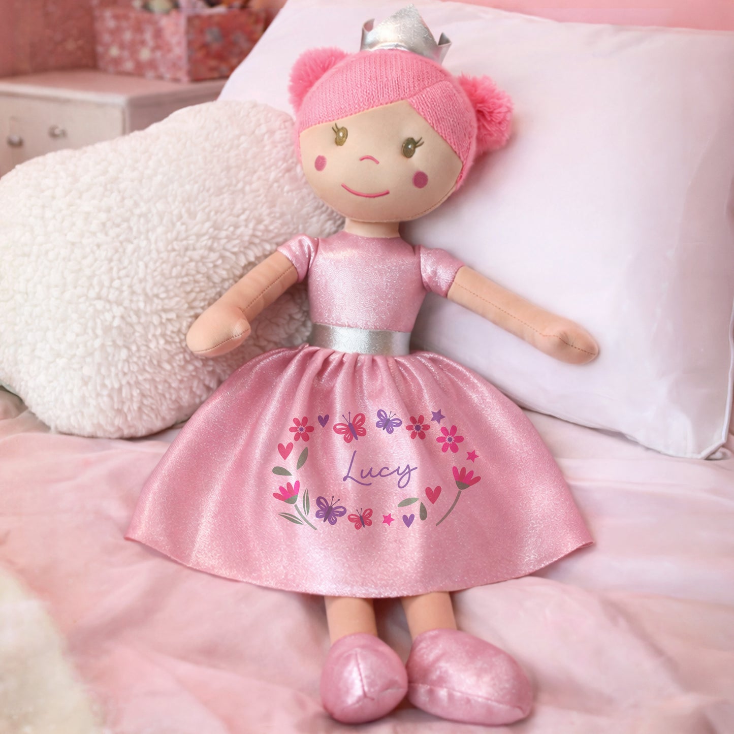 Personalised Floral Princess Rag Doll