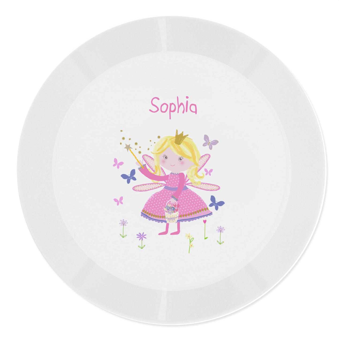 Personalised Garden Fairy Plastic Plate