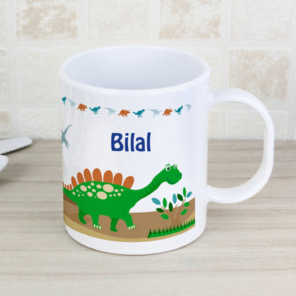 Personalised Dinosaur Plastic Mug