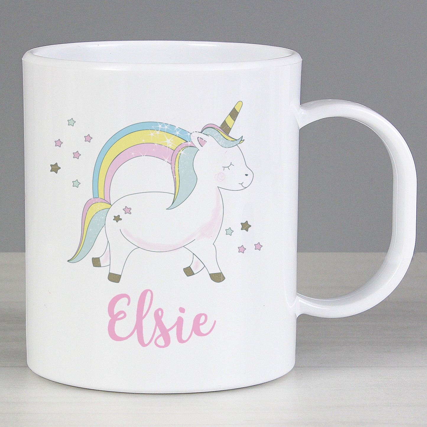 Personalised Baby Unicorn Plastic Mug