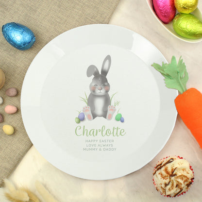 Personalised Easter Bunny Plastic Plate