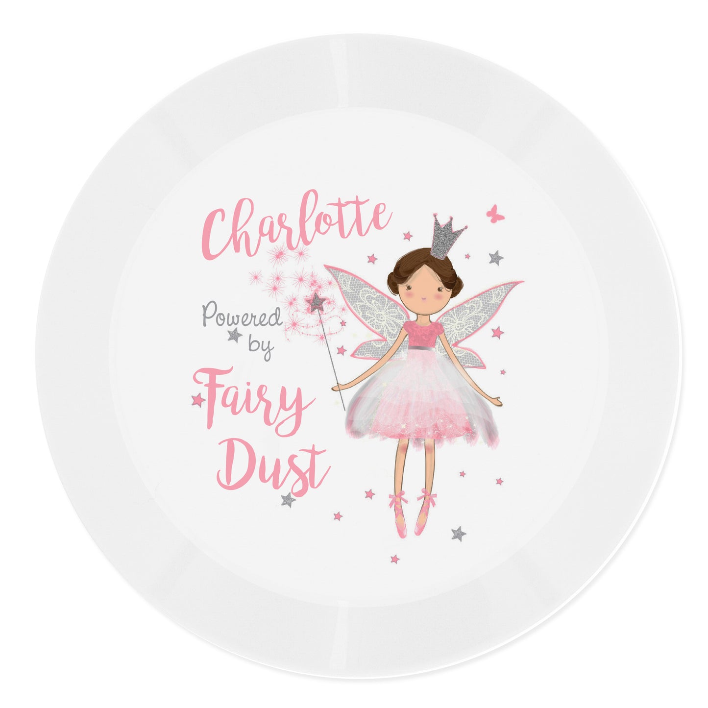 Personalised Fairy Princess Plastic Plate