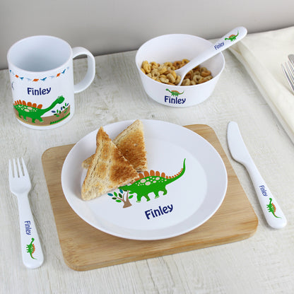 Personalised Dinosaur Plastic Bowl