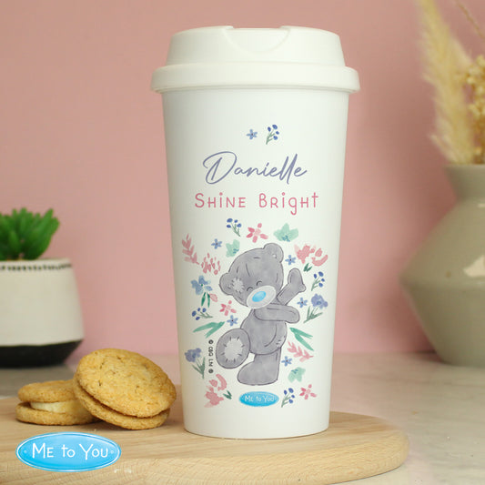 Personalised Me To You Floral Insulated Reusable Eco Travel Cup