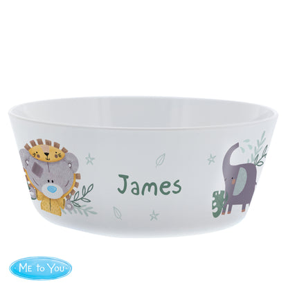 Personalised Tiny Tatty Teddy Jungle Animals Plastic Bowl