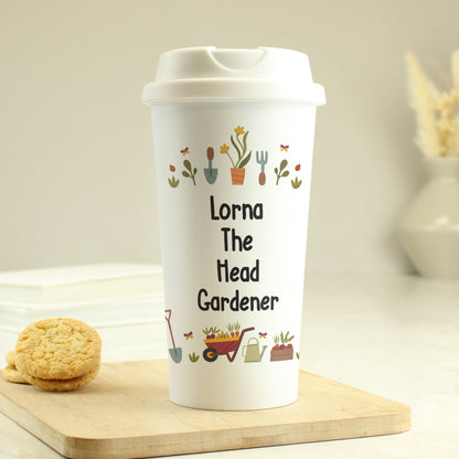 Personalised Gardening Travel Mug